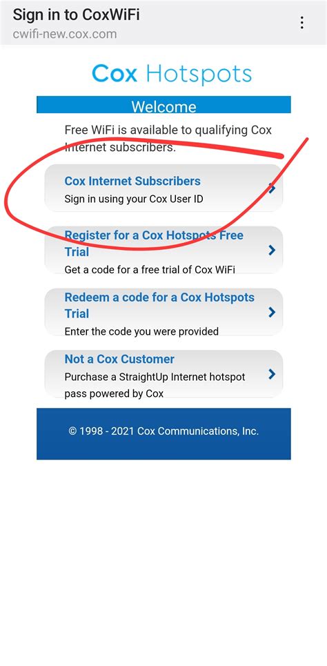 You can hop online in a second with Cox Hotspot. . Code for cox hotspot